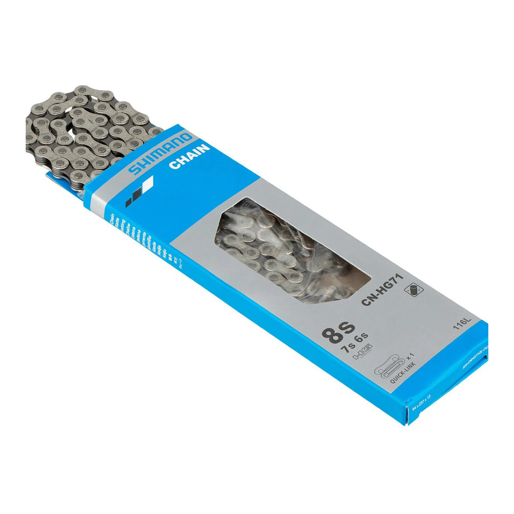 SHIMANO Kedja 6/7/8-vxl 116L CN-HG71 1 SHIMANO Kedja 6/7/8-vxl 116L CN-HG71