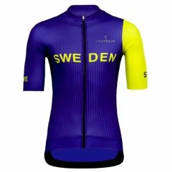 Aeroclub Aerofit Sverige Cykeltröja Blå-Gul