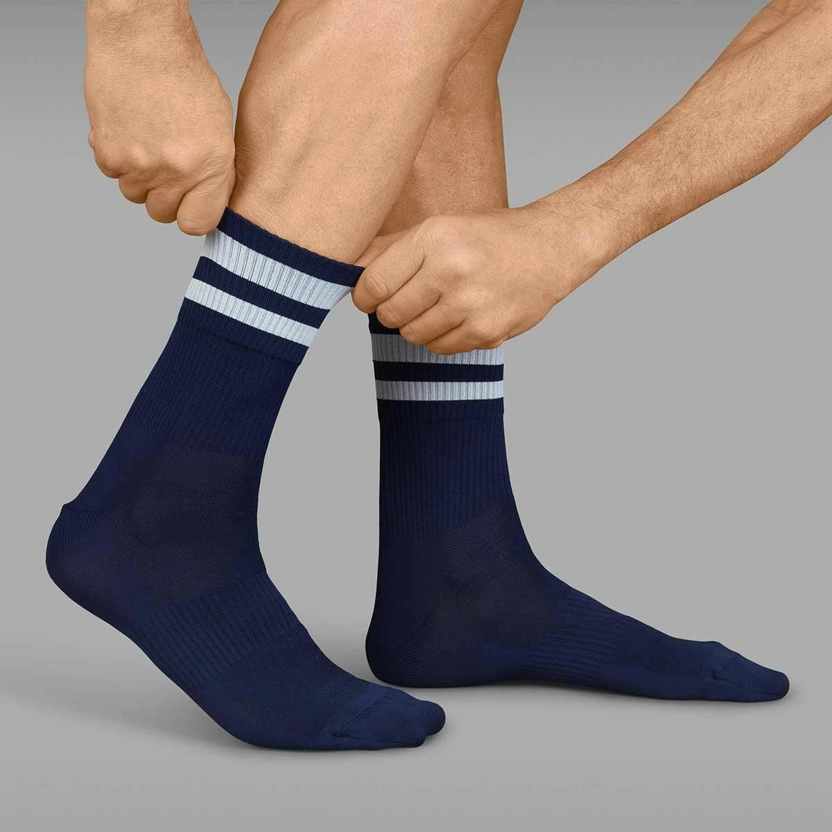 GripGrab Orginal Stripes Crew Socks Strumpor Navy 2 GripGrab Orginal Stripes Crew Socks Strumpor Navy - Bild 2