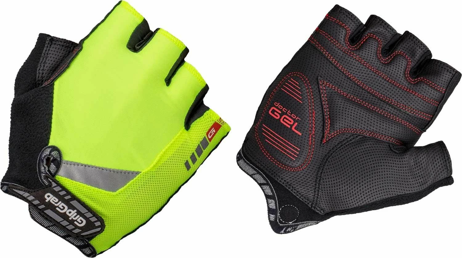 GripGrab Progel Hi-Vis Cykelhandske 1 GripGrab Progel Hi-Vis Cykelhandske