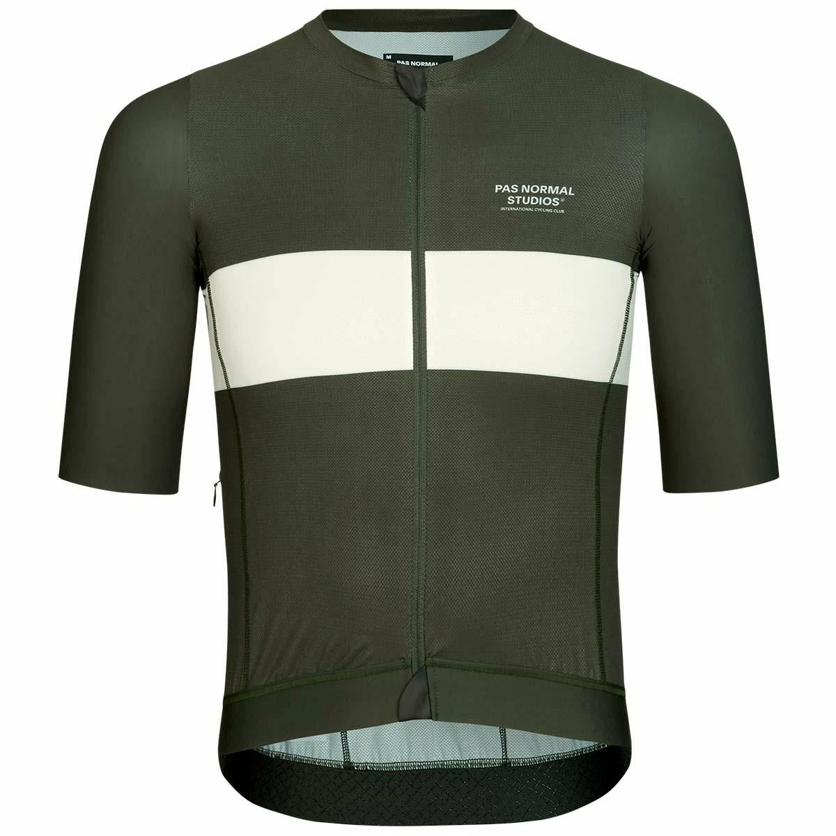 Pas Normal Studios Solitude Cykeltröja Dark Olive Stripe 1 Pas Normal Studios Solitude Cykeltröja Dark Olive Stripe