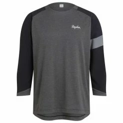 Rapha Trail 3/4 Sleeve Jersey Cykeltröja Dark Grey/Light Grey