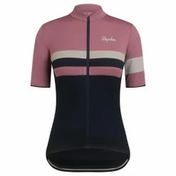 Rapha Women Brevet Jersey Cykeltröja Dam Mauve/Black/Stone