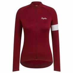 Rapha Women Core Long Sleeve Cykeltröja Dam Burgundy